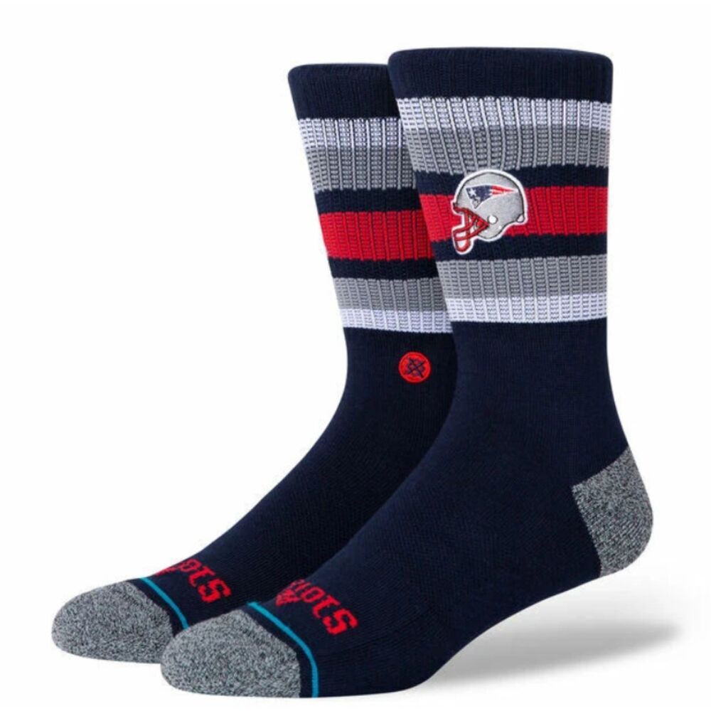Stance New England Patriots Backfield 2 Crew Socks Size Large (9-13) NWT
